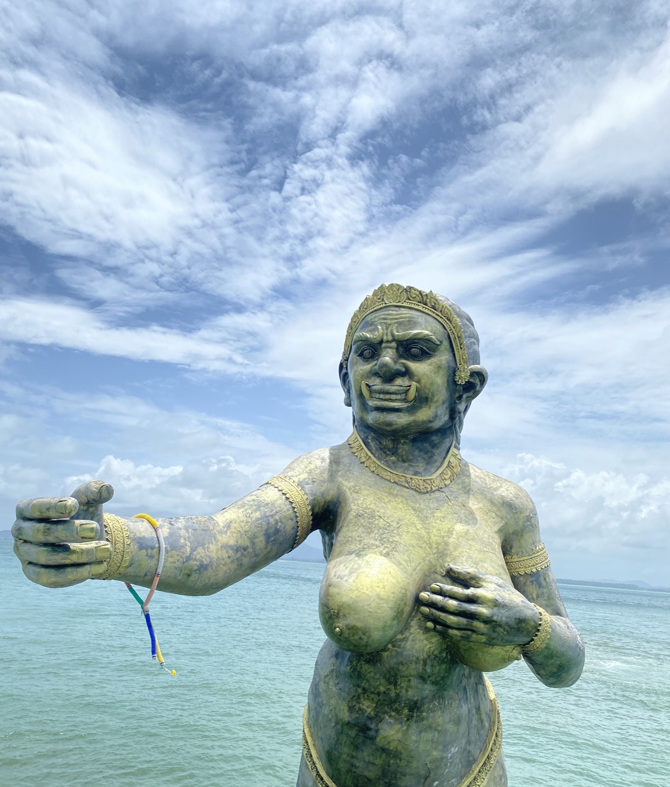 Phi Suea Samut sea ogress statue by Na Dan Pier on Koh Samet