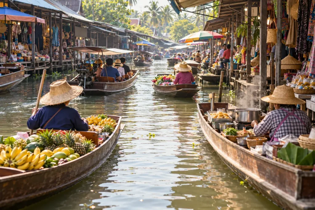 Maeklong and Damnoen Saduak